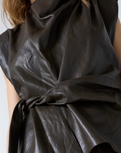 Co'Couture - Gitt CC Pleat Top - Dark Brown